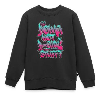 Doing Hot B-Girl Stuff - Breakdance Hip Hop - Kinder Premium Organic Sweatshirt - Schwarz - Vorne - AI Model Kid Female (0cm)