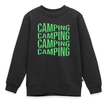 camp - Sweat Premium enfant bio - noir - Devant - AI Model Kid Female (0cm)