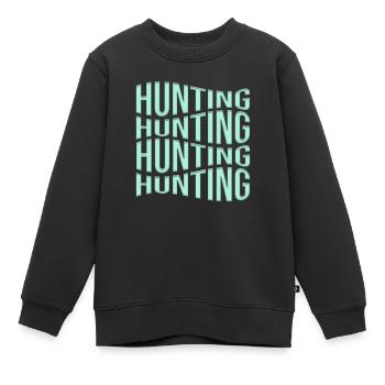 Jagen - Kinder Premium Organic Sweatshirt - Schwarz - Vorne - AI Model Kid Female (0cm)