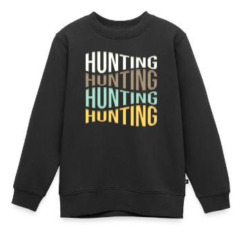 Jagen - Kinder Premium Organic Sweatshirt - Schwarz - Vorne - AI Model Kid Female (0cm)