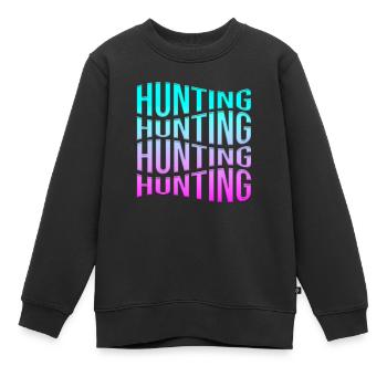 Jagen - Kinder Premium Organic Sweatshirt - Schwarz - Vorne - AI Model Kid Female (0cm)