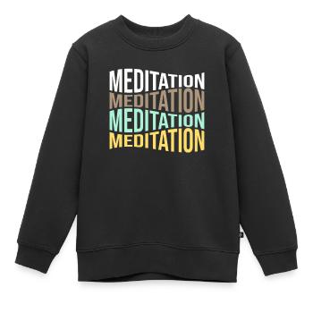 meditation - Kinder Premium Organic Sweatshirt - Schwarz - Vorne - AI Model Kid Female (0cm)