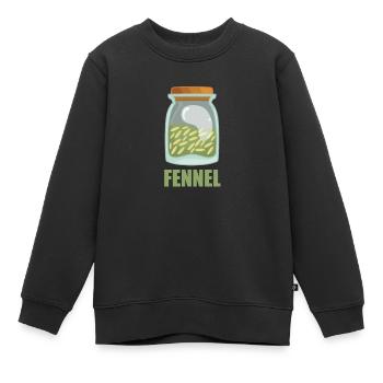 Fennel Gewürz Geschmack Essen Kochen - Kinder Premium Organic Sweatshirt - Schwarz - Vorne - AI Model Kid Female (0cm)