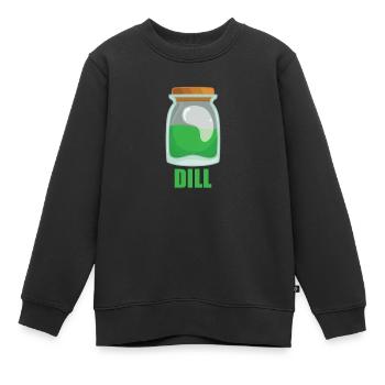 Dill Gewürz Geschmack Essen Kochen - Kinder Premium Organic Sweatshirt - Schwarz - Vorne - AI Model Kid Female (0cm)