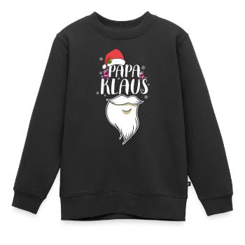 Papa Claus Weihnachten Santa Claus Familienvater - Kinder Premium Organic Sweatshirt - Schwarz - Vorne - AI Model Kid Female (0cm)