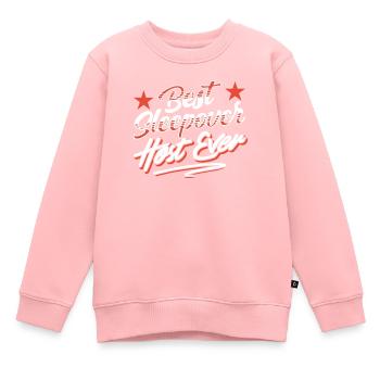 Meilleur hôte de nuit jamais organisé - Sweat Premium enfant bio - rose - Devant - AI Model Kid Female (0cm)