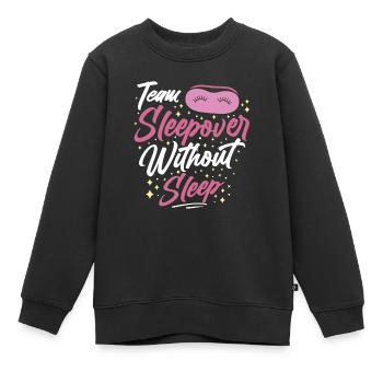 Soirée pyjama d’équipe sans sommeil Sweet Party Stay - Sweat Premium enfant bio - noir - Devant - AI Model Kid Female (0cm)