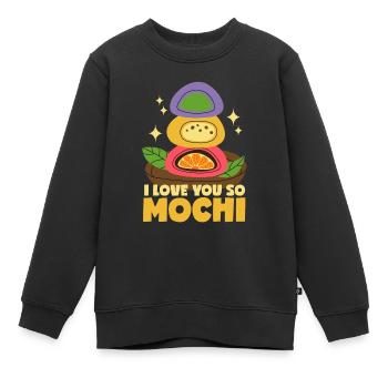 Mochi Amour - Sweat Premium enfant bio - noir - Devant - AI Model Kid Female (0cm)