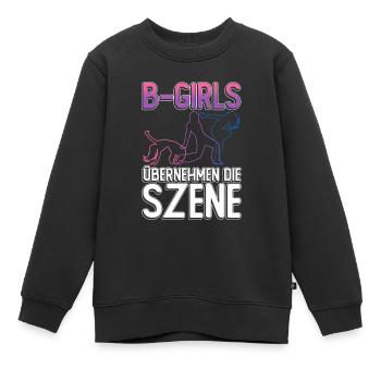 B-Girls Übernehmen Die Szene - Breakdance - Kinder Premium Organic Sweatshirt - Schwarz - Vorne - AI Model Kid Female (0cm)