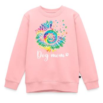 Hippie Cadeau Chien Maman Femmes - Sweat Premium enfant bio - rose - Devant - AI Model Kid Female (0cm)