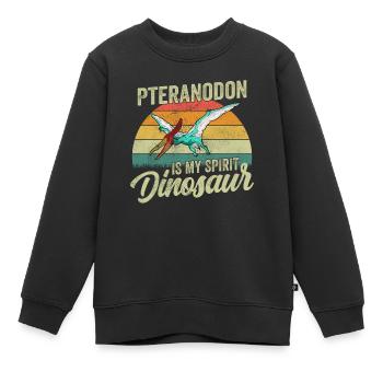 Pteranodon Dinosaur Enfants Dino Cadeau - Sweat Premium enfant bio - noir - Devant - AI Model Kid Female (0cm)