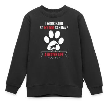American Pit Bull Terrier - Kids Premium Organic Sweatshirt - black - Front - AI Model Kid Female (0cm)