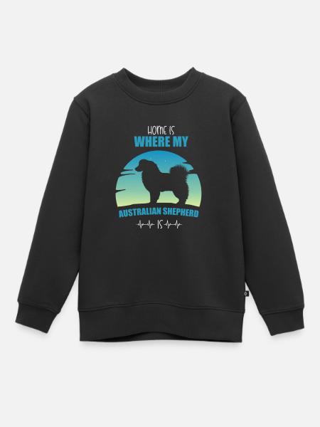 Australian Shepherd Geschenk - Kinder Premium Organic Sweatshirt - Schwarz