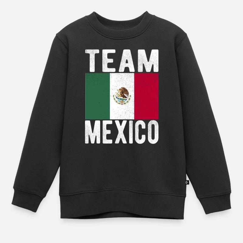 Drapeau du Mexique - Sweat Premium enfant bio - noir