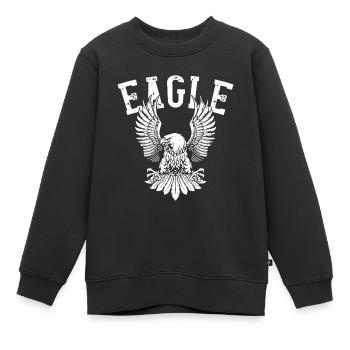 Adler Falknerei Raubvögel Falke - Kinder Premium Organic Sweatshirt - Schwarz - Vorne - AI Model Kid Female (0cm)