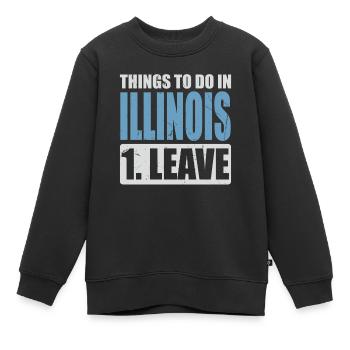 Illinois Meme - Kinder Premium Organic Sweatshirt - Schwarz - Vorne - AI Model Kid Female (0cm)