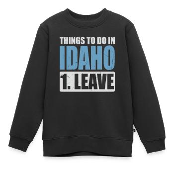 Idaho Meme - Kinder Premium Organic Sweatshirt - Schwarz - Vorne - AI Model Kid Female (0cm)