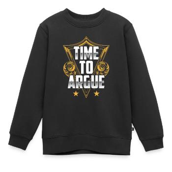 Zeit Zum Streiten Argumentieren Anwalt Argument - Kinder Premium Organic Sweatshirt - Schwarz - Vorne - AI Model Kid Female (0cm)
