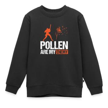 Le pollen est mon ennemi Allergie à la chemise - Sweat Premium enfant bio - noir - Devant - AI Model Kid Female (0cm)