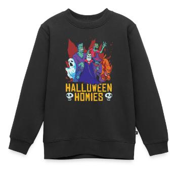 Halloween Vampir - Kinder Premium Organic Sweatshirt - Schwarz - Vorne - AI Model Kid Female (0cm)