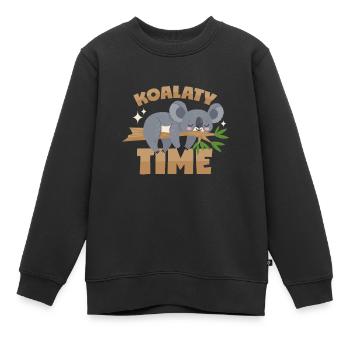 Koala Wortwitz - Kinder Premium Organic Sweatshirt - Schwarz - Vorne - AI Model Kid Female (0cm)