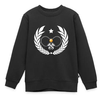 Ping-pong - Sweat Premium enfant bio - noir - Devant - AI Model Kid Female (0cm)