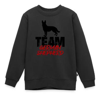 Team Deutscher Schaeferhund - Kinder Premium Organic Sweatshirt - Schwarz - Vorne - AI Model Kid Female (0cm)