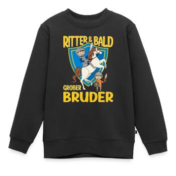 Großer Bruder Ritter Geschwister Kind Nachwuchs - Kinder Premium Organic Sweatshirt - Schwarz - Vorne - AI Model Kid Female (0cm)