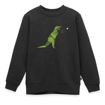 Origami Japanische Kunst Faltender Kranich Papier - Kinder Premium Organic Sweatshirt - Schwarz - Vorne - AI Model Kid Female (0cm)