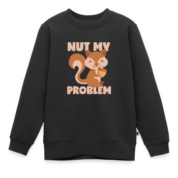 Eichhörnchen: Nicht mein Problem! - Kinder Premium Organic Sweatshirt - Schwarz - Vorne - AI Model Kid Female (0cm)