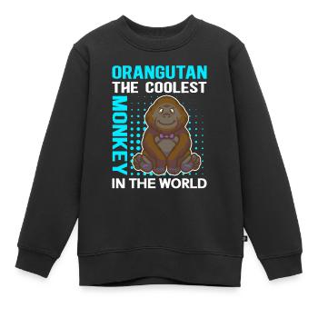 | des orangs-outans Cadeau d’orang-outan singe - Sweat Premium enfant bio - noir - Devant - AI Model Kid Female (0cm)