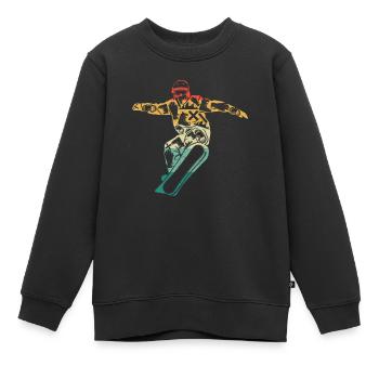Snowboard Cool Snowboarder Sports d’hiver Snowboard - Sweat Premium enfant bio - noir - Devant - AI Model Kid Female (0cm)