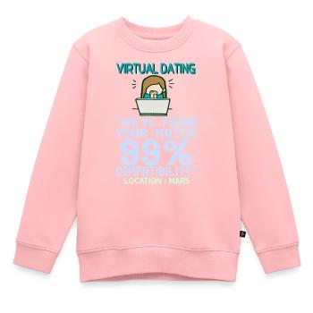 Rencontres virtuelles Funny Compatibilité Lieu Mars - Sweat Premium enfant bio - rose - Devant - AI Model Kid Female (0cm)