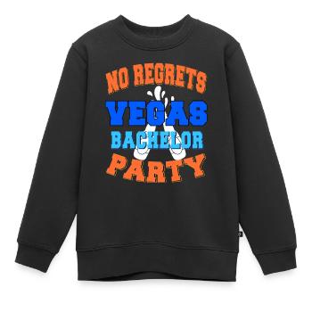 Aucun regret Vegas EVJF Vegas Mariage - Sweat Premium enfant bio - noir - Devant - AI Model Kid Female (0cm)