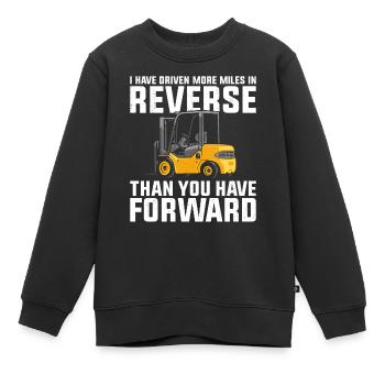 Certified Forklift Truck Operator - Kinder Premium Organic Sweatshirt - Schwarz - Vorne - AI Model Kid Female (0cm)