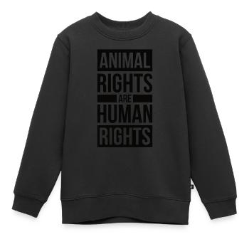 Tierschutz Naturschutz Respektiere Tierrechte - Kinder Premium Organic Sweatshirt - Schwarz - Vorne - AI Model Kid Female (0cm)