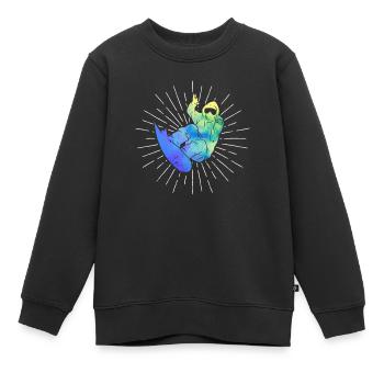 Snowboarding Outdoor Aktivität Snowboarder Winter - Kinder Premium Organic Sweatshirt - Schwarz - Vorne - AI Model Kid Female (0cm)