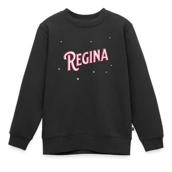 Regina Namen personalisiert - Kinder Premium Organic Sweatshirt - Schwarz - Vorne - AI Model Kid Female (0cm)