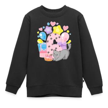 Birthday Shirt Kitten Finally 6 Years Girl - Kids Premium Organic Sweatshirt - black - Front - AI Model Kid Female (0cm)