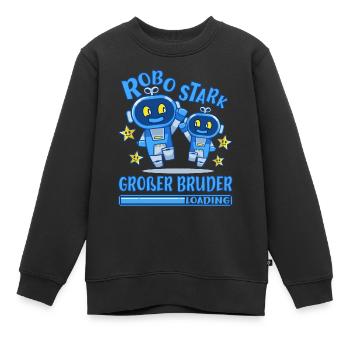 Big Brother Robot Siblings Offspring Idea - Sweat Premium enfant bio - noir - Devant - AI Model Kid Female (0cm)