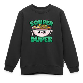 Ramen Suppe: "Souper Duper" - Kinder Premium Organic Sweatshirt - Schwarz - Vorne - AI Model Kid Female (0cm)