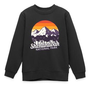 Parc national de Shenandoah Souvenir Virginia Mountain Wall - Sweat Premium enfant bio - noir - Devant - AI Model Kid Female (0cm)