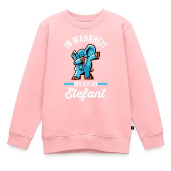 Dabbing Dickhäuter Rüsseltier Elefant - Kinder Premium Organic Sweatshirt - Rosa - Vorne - AI Model Kid Female (0cm)