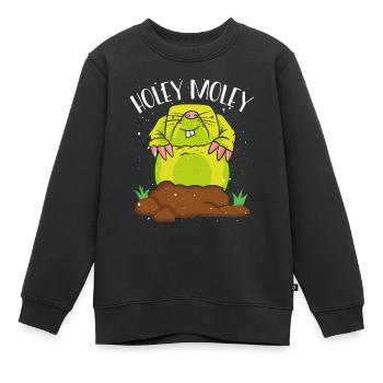 Taupe Holey - Sweat Premium enfant bio - noir - Devant - AI Model Kid Female (0cm)
