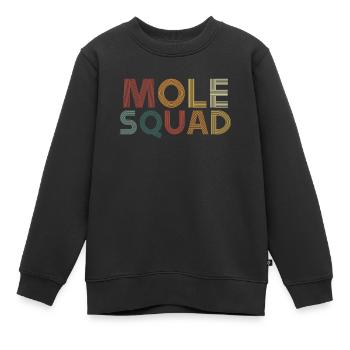 Troupe de taupes colorées - Sweat Premium enfant bio - noir - Devant - AI Model Kid Female (0cm)
