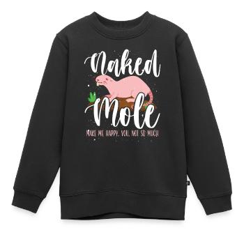 Nackte Maulwürfe Machen Mich Glücklich - Kinder Premium Organic Sweatshirt - Schwarz - Vorne - AI Model Kid Female (0cm)