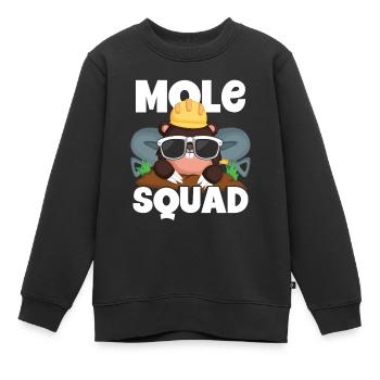 Troupe taupe avec lunettes de soleil - Sweat Premium enfant bio - noir - Devant - AI Model Kid Female (0cm)