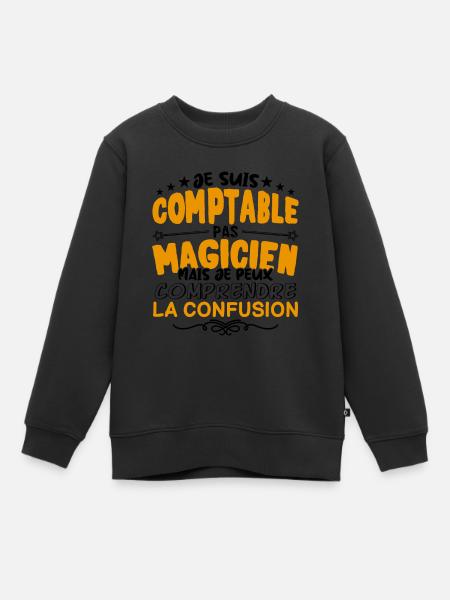 Comptable pas Magicien | le Meilleur Comptable ca - Sweat Premium enfant bio - noir
