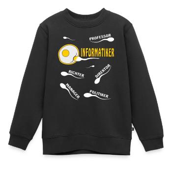 INFORMATIKER - Kinder Premium Organic Sweatshirt - Schwarz - Vorne - AI Model Kid Female (0cm)