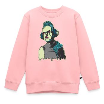 Roboter - Kinder Premium Organic Sweatshirt - Rosa - Vorne - AI Model Kid Female (0cm)